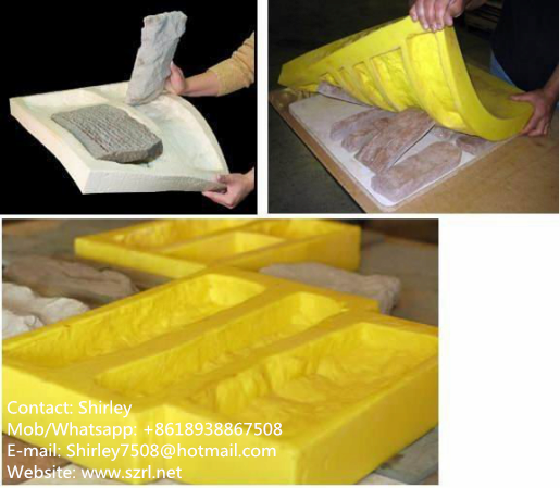 Addition cure silicone rubber for artificial stone products